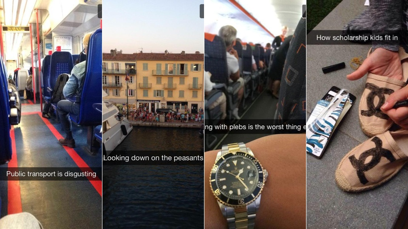 Illustration for article titled 'Rich Private School Kids' Snapchat Offers New Batch of Kids to Hate